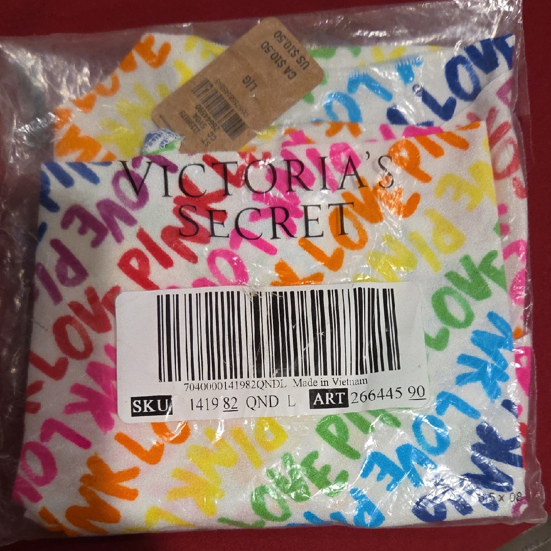 Victorias Secret Multicolor Logo Print Top Victorias Secret Multicolor Logo Print Top